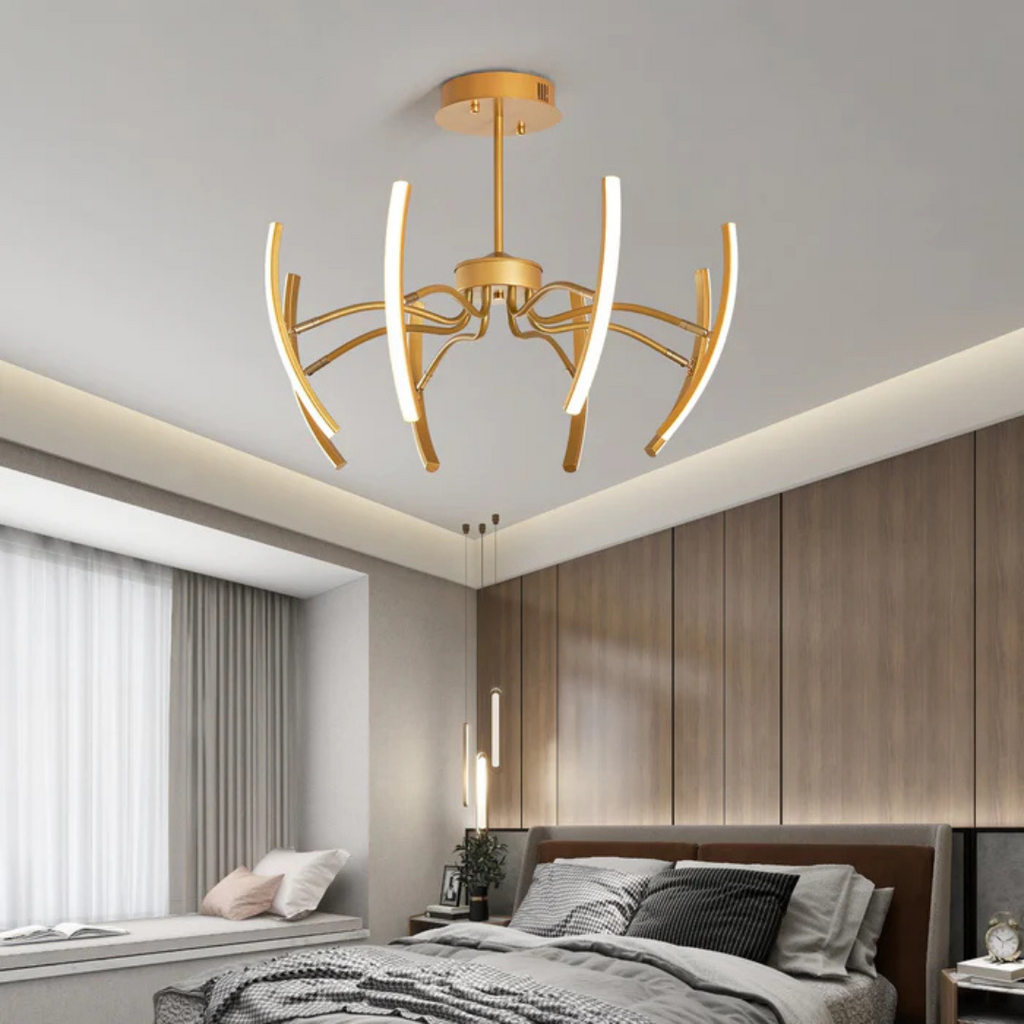 چراغ سقفی LED آستریا برای فضاهای نشیمن با طراحی مدرن آلومینیومی