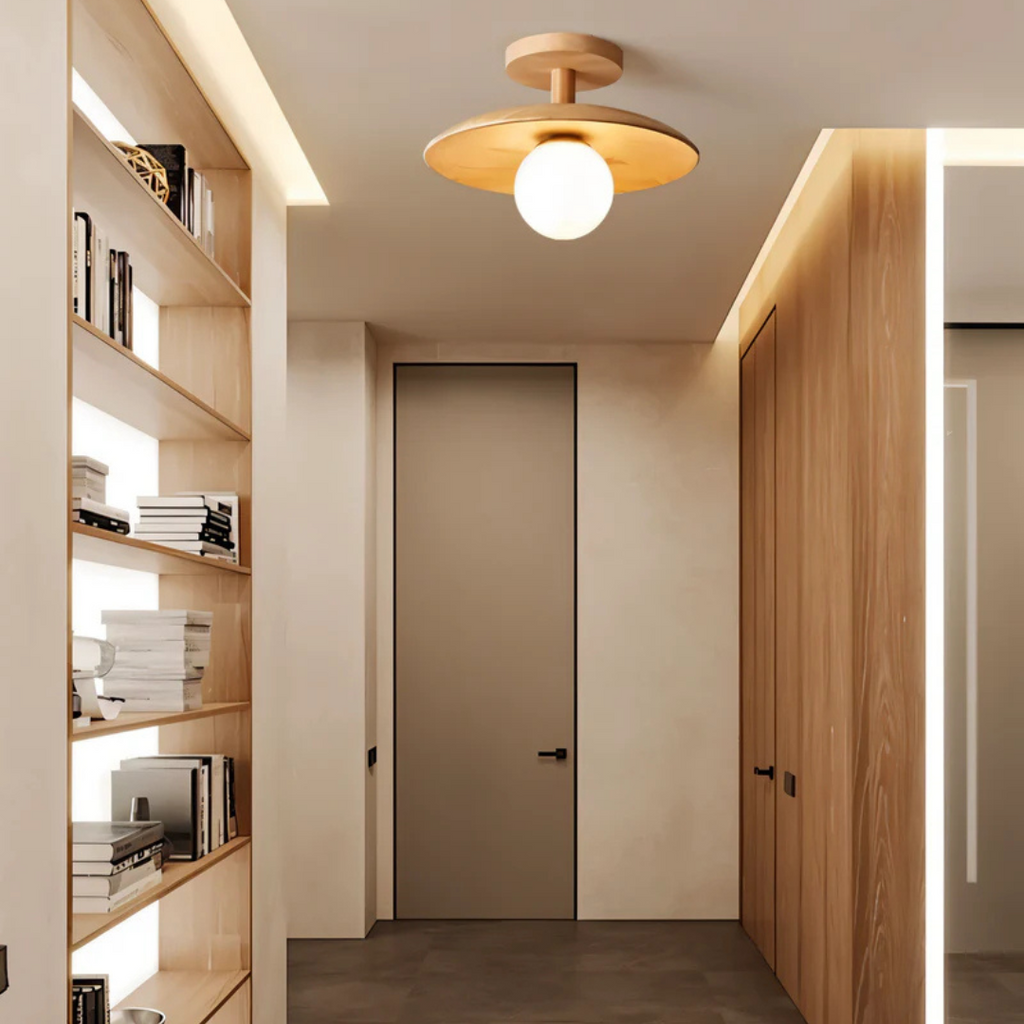 چراغ سقفی گرد LED اوریون وود برای اتاق خواب‌ها از لومینیا