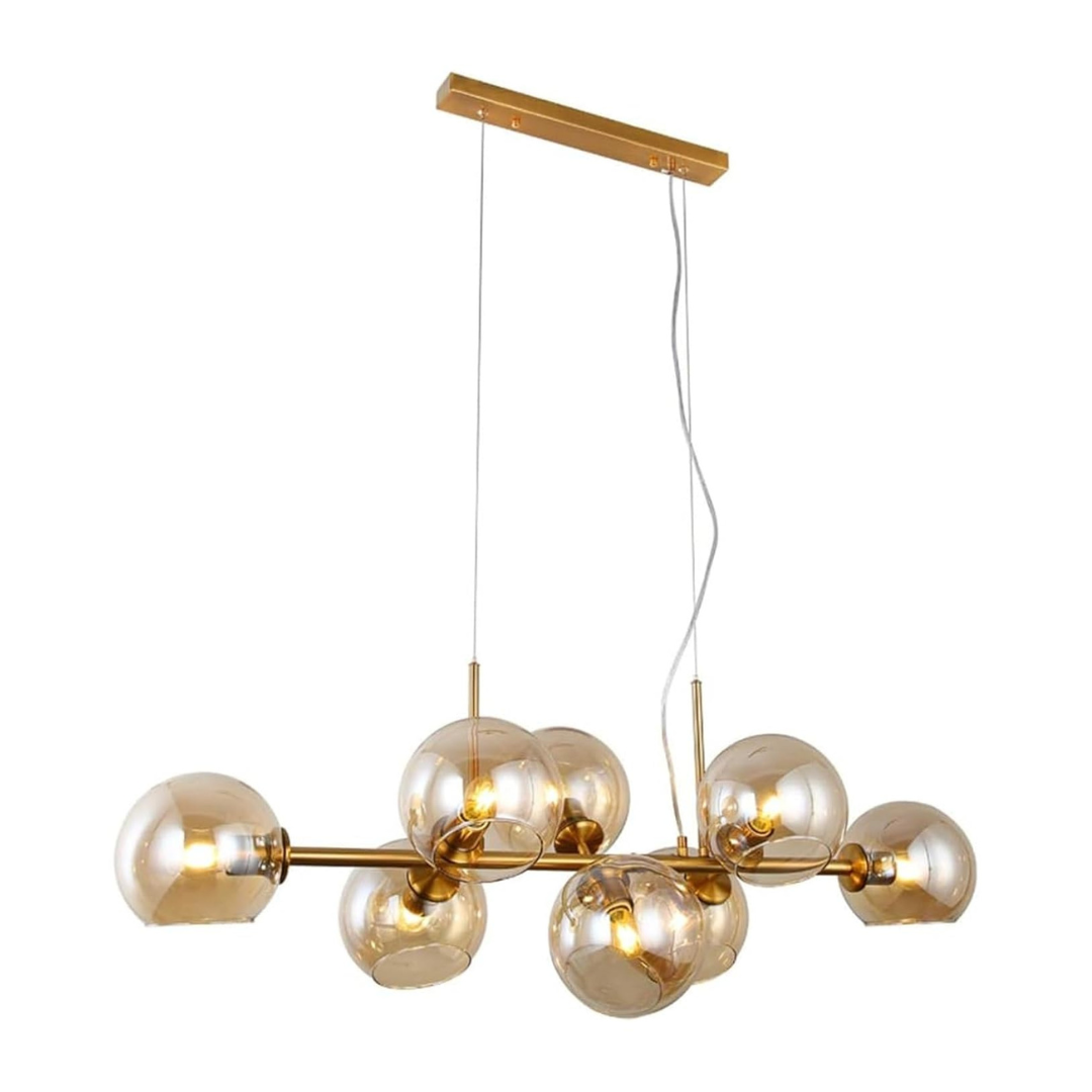 Solara Luxus Gold Glas Pendelleuchte für Esstisch
