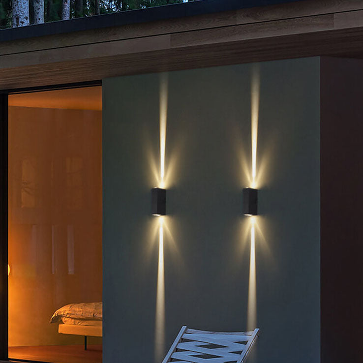 ضوء جداري خارجي حديث مقاوم للماء LED بمؤشر حماية IP65، إضاءة علوية وسفلية، 6 واط - 10 واط، 600-1000 لومن