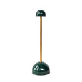 Vynir Emerald Green Base and Top with Brass Stem Table Lamp