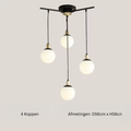 Virelle postmoderne glaslysekrone med LED til stuen