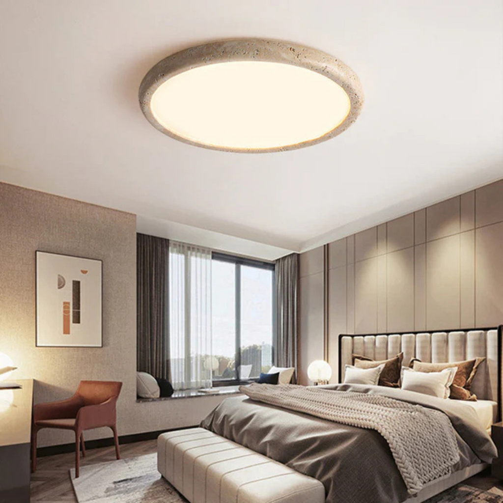 TerraStone Natural Stone LED Ceiling Light for Living Room