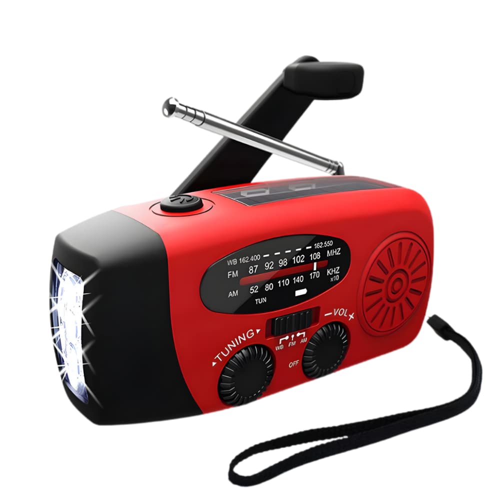 AeroCore Compact Power Generator With Radio, Solar Panel, And LED Light