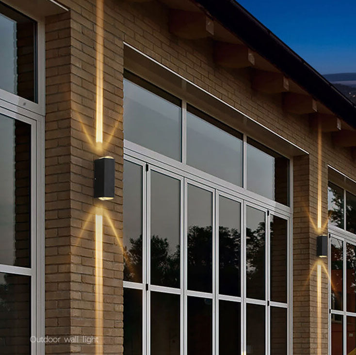 ضوء جداري خارجي حديث مقاوم للماء LED بمؤشر حماية IP65، إضاءة علوية وسفلية، 6 واط - 10 واط، 600-1000 لومن