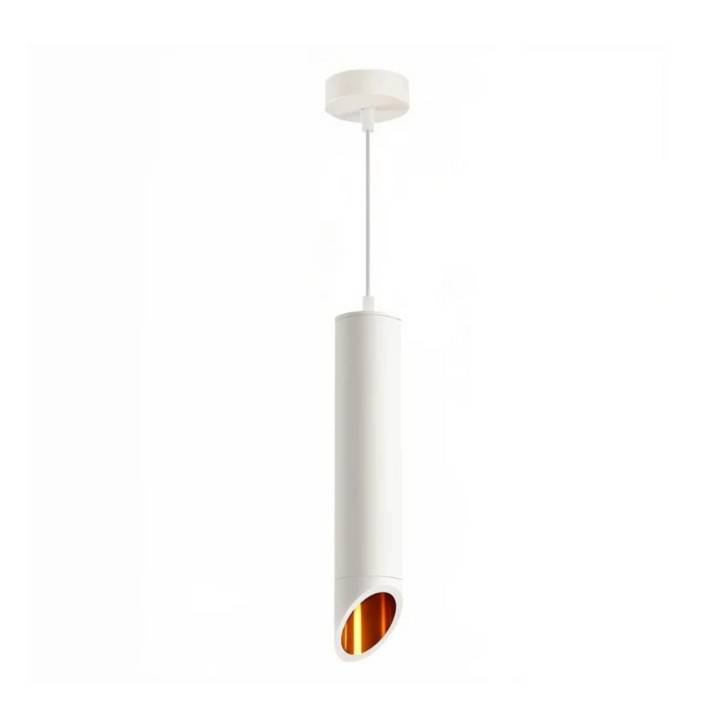 Lumora Tube Pendant Light in Aluminum for Dining Tables and Living Areas