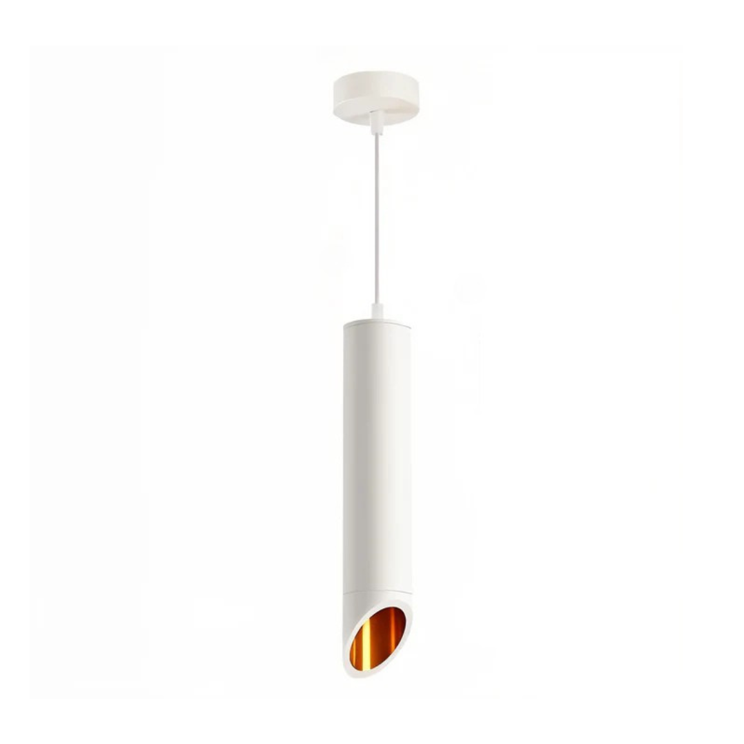 Lumora Tube Pendant Light in Aluminum for Dining Tables and Living Areas