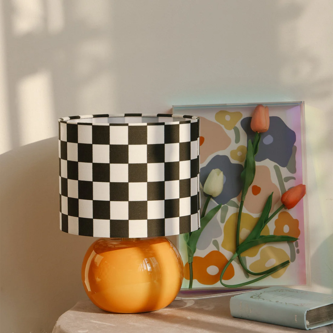 Calistra Diamond Glass Table Lamp With Vintage Warm LED Glow