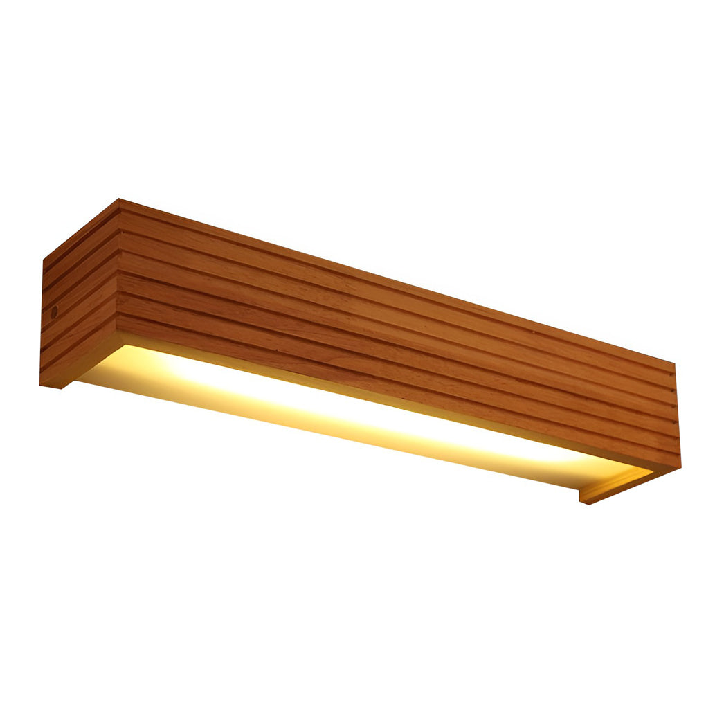 Lumină de perete dreptunghiulară LED impermeabilă Aurelo Wood