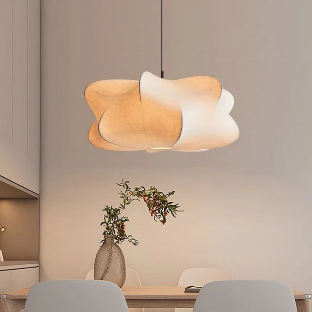 Lámpara colgante japonesa Soraine Wabi-Sabi para comedor