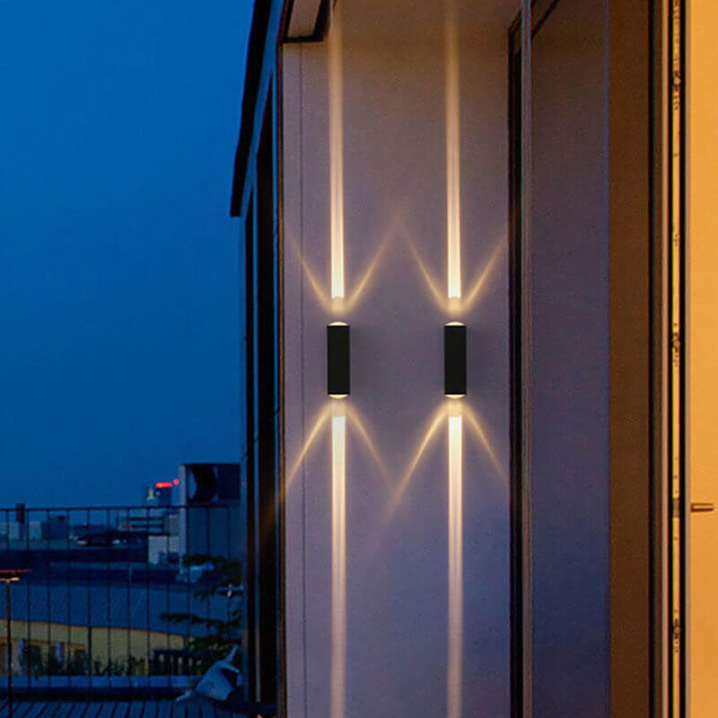 ضوء جداري خارجي حديث مقاوم للماء LED بمؤشر حماية IP65، إضاءة علوية وسفلية، 6 واط - 10 واط، 600-1000 لومن