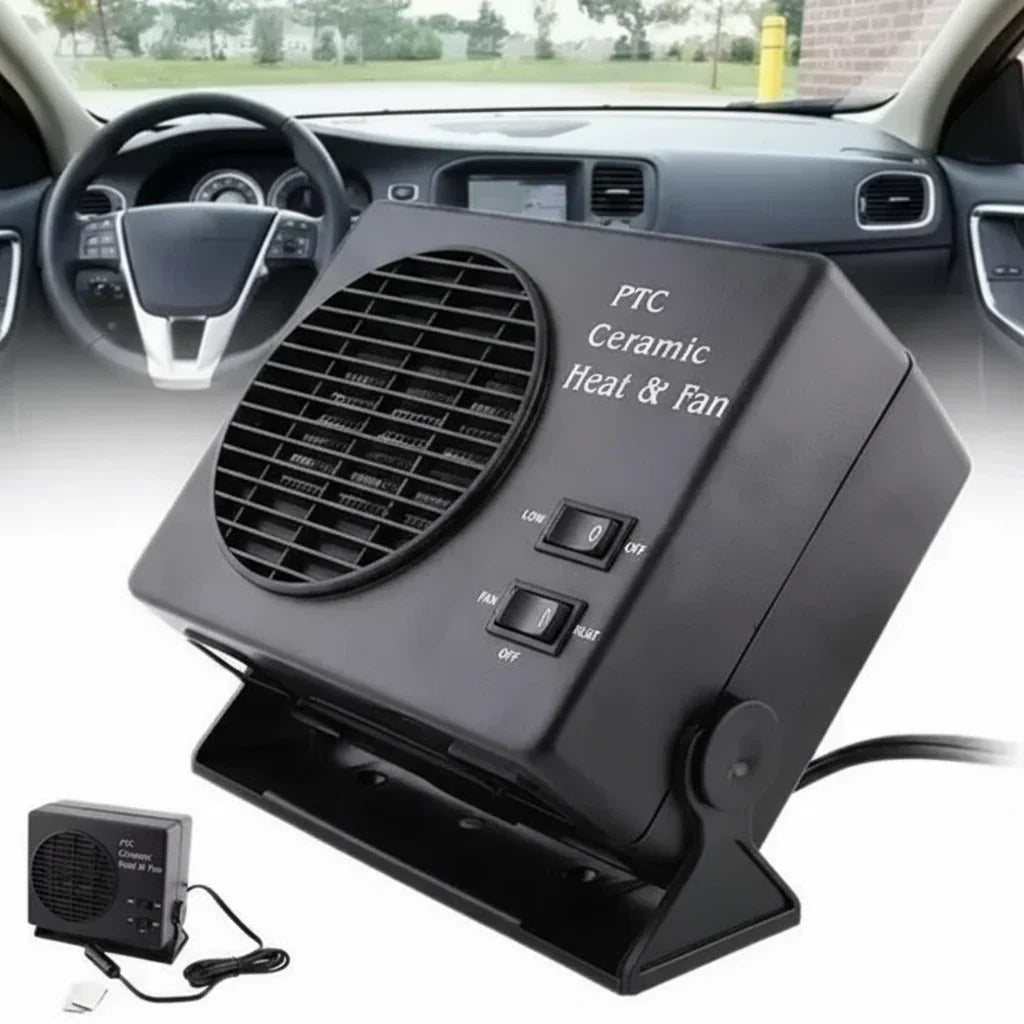 12V Ceramic Car Heater Fan With Auto Thermostat Defroster And Demister