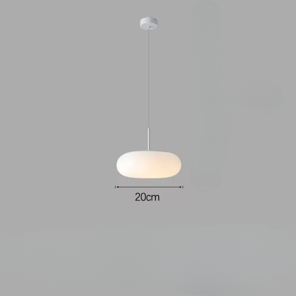 Liora Cream Petite Pendant Chandelier With Warm LED Glow