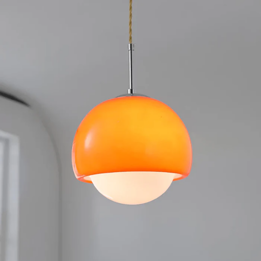 Auralia Bauhaus Glas-Kugel-Pendelleuchte für Esstisch