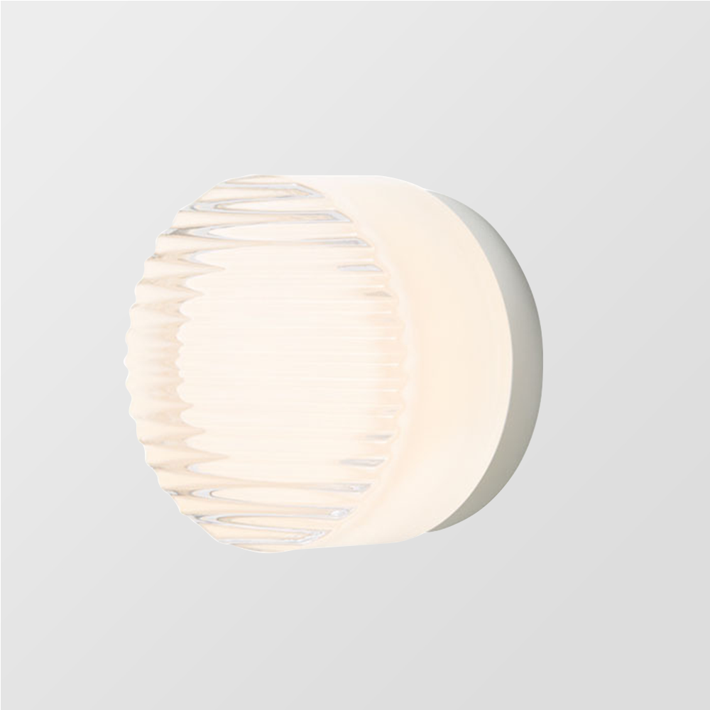 Lampada da parete LED rotonda moderna con diffusore in vetro satinato per uso interno ed esterno
