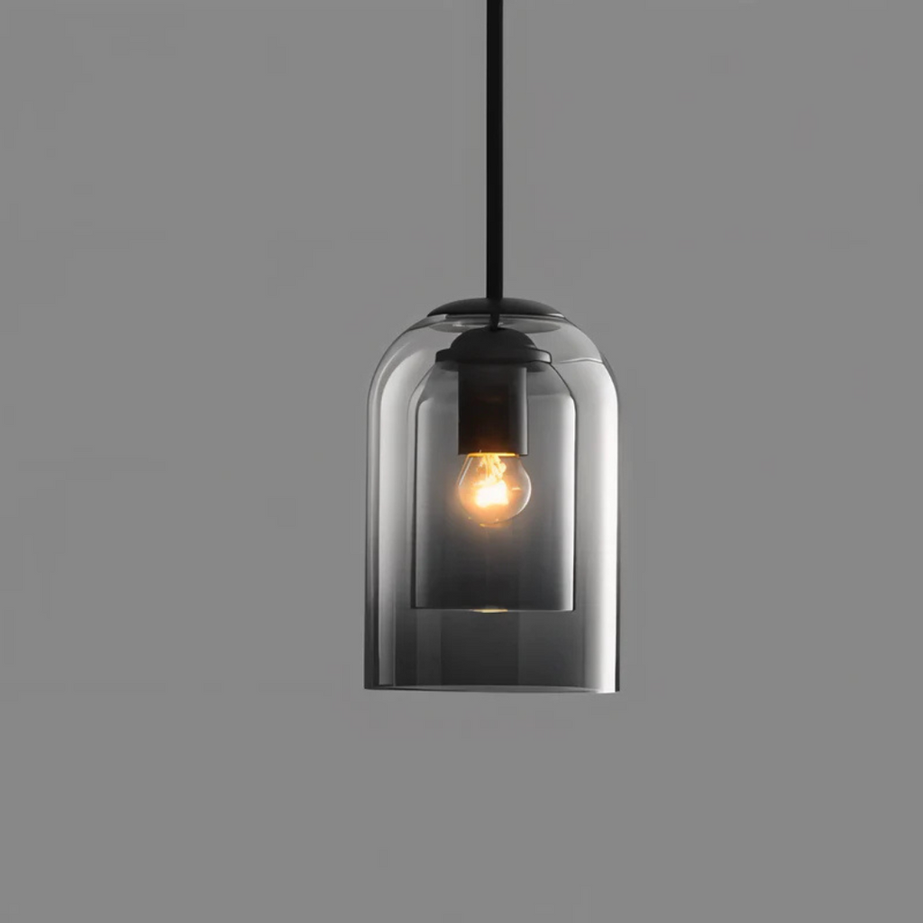 LumaArc závěsná lampa s dvojitým sklem pro jídelnu a obývací pokoj