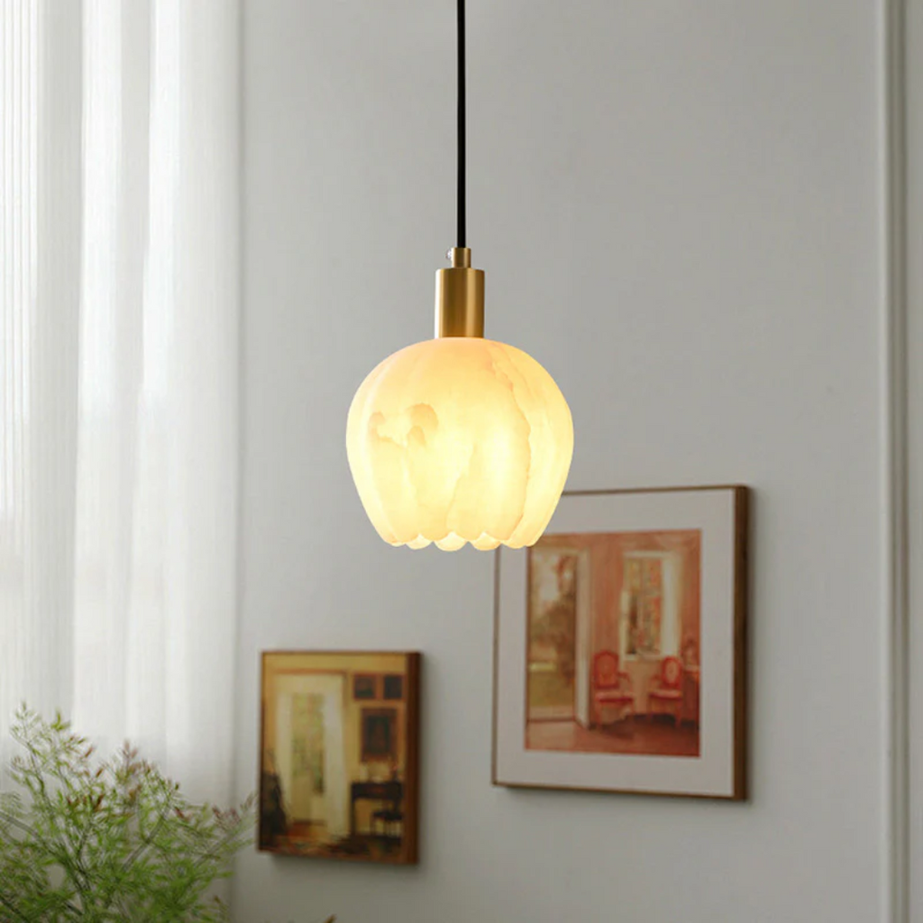 Calara Alabaster Pendant Light For Dining and Living Rooms
