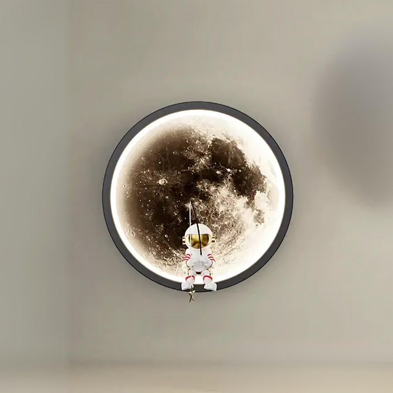 StellarLux LED Astronaut Wall Light With Moon Glow Accent