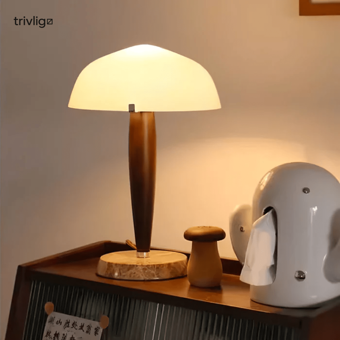 NovaNook Vintage Table Lamp For Warm Ambient Bedside Lighting