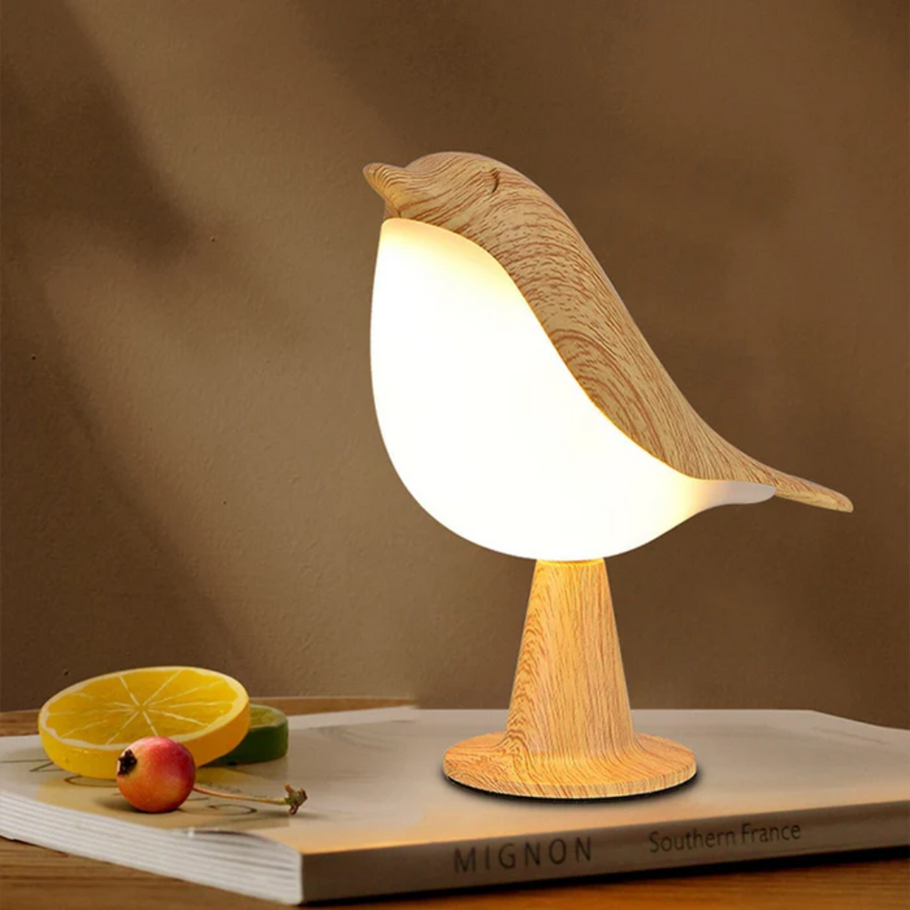 FeatherGlow Vogel LED Nachtlicht Kabellos mit Gemütlichem Lichtschein
