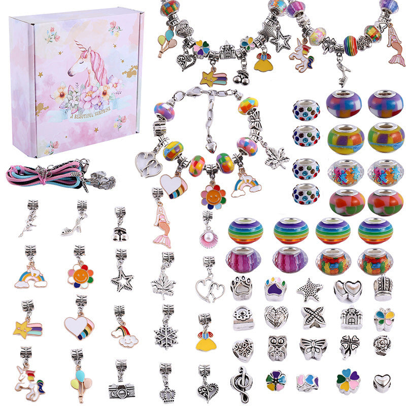NovaCraft DIY Charm Bracelet Craft Kit For Girls Featuring Alloy Beads And Crystals