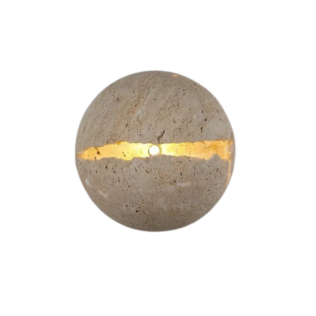 چراغ دیواری سنگ مخمل کالاندرا با پوشش سنگ طبیعی