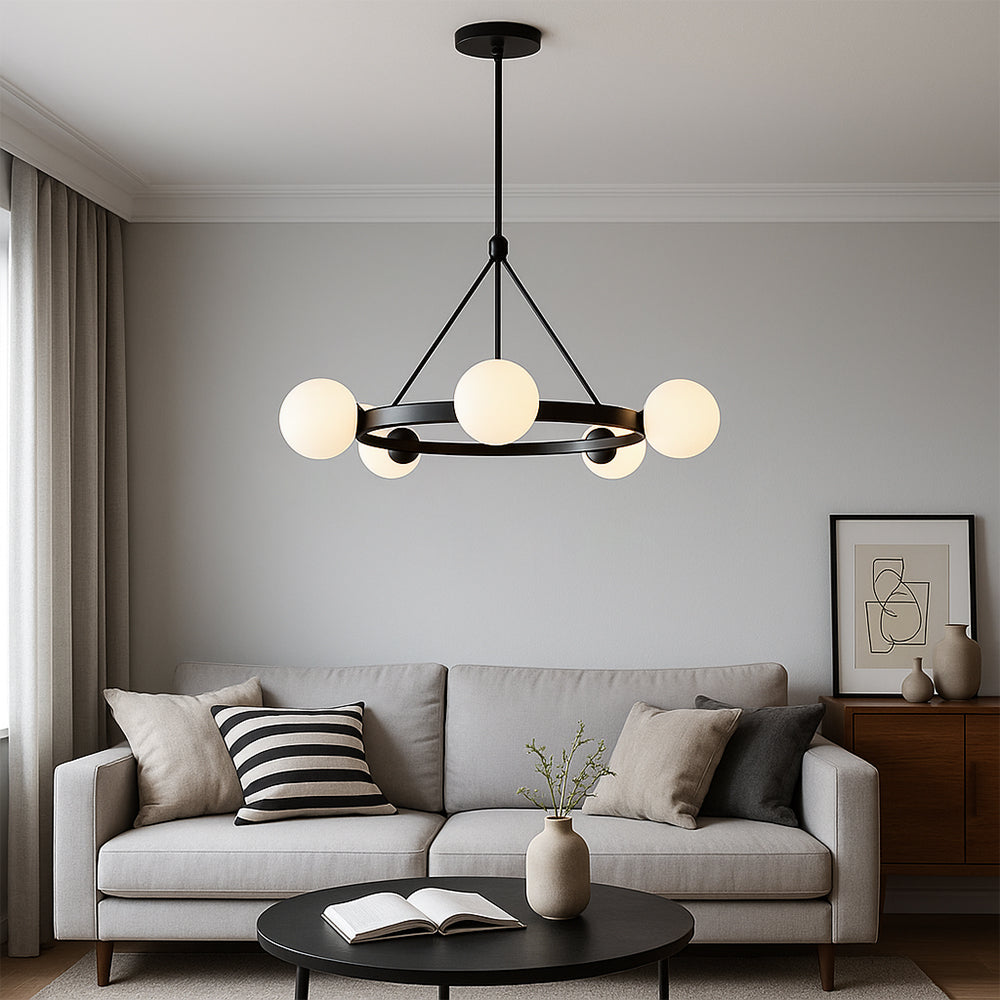 Lyra Nordic Five-Light Ceiling Chandelier For Dining Rooms