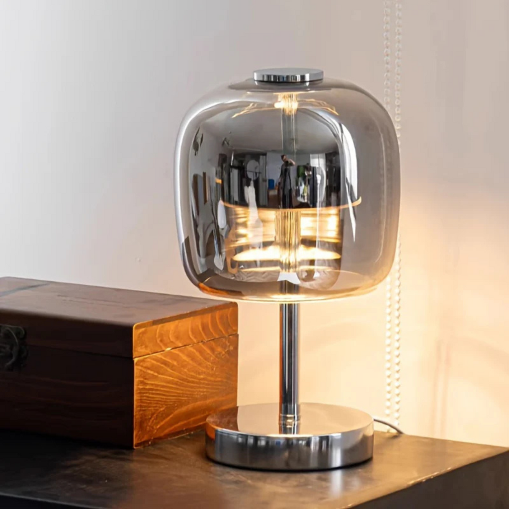 AstraLume Table Lamp With Dimmable LED Glass Shade