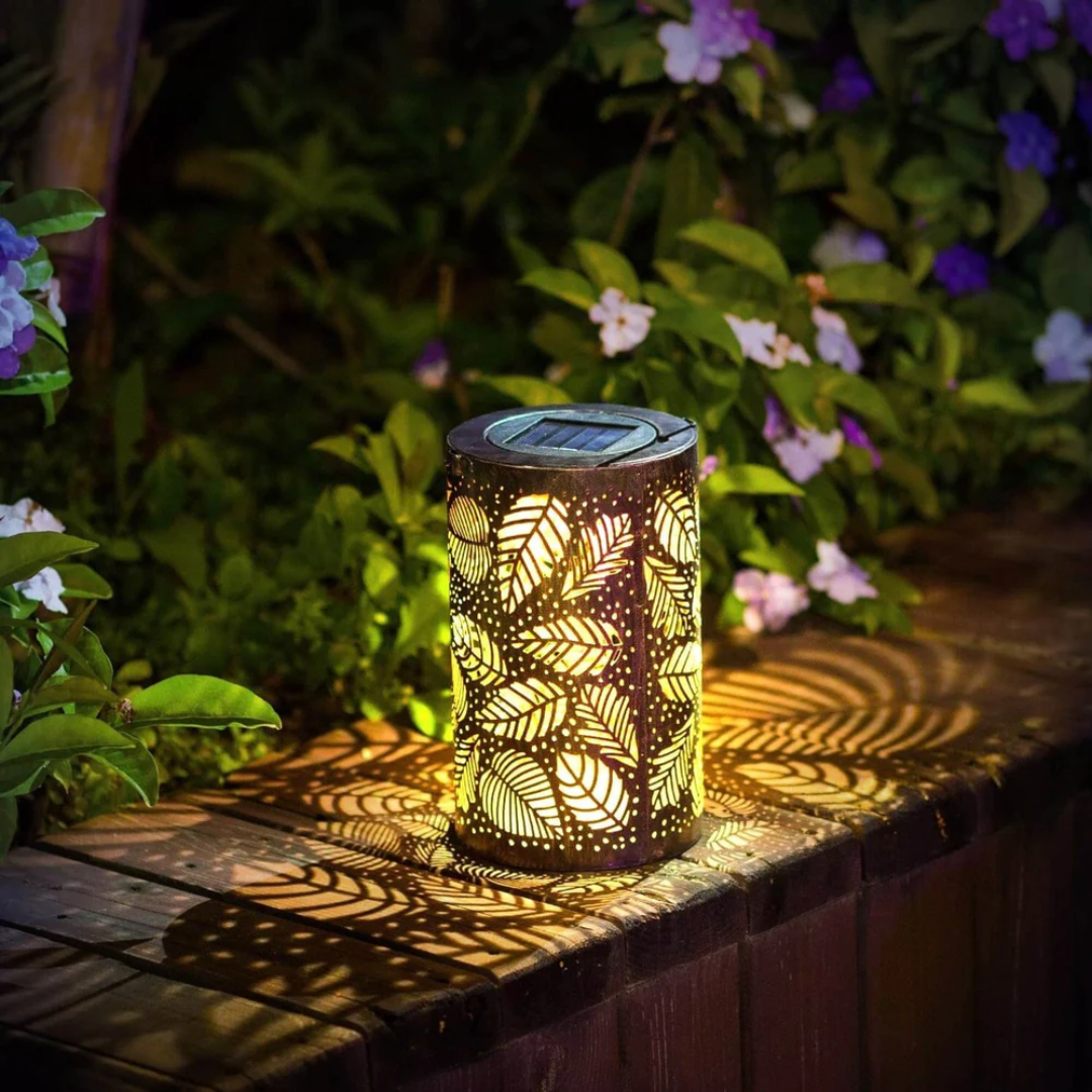 SylvaLeaf Solar Path Light | Leaf Motif Garden Lamp