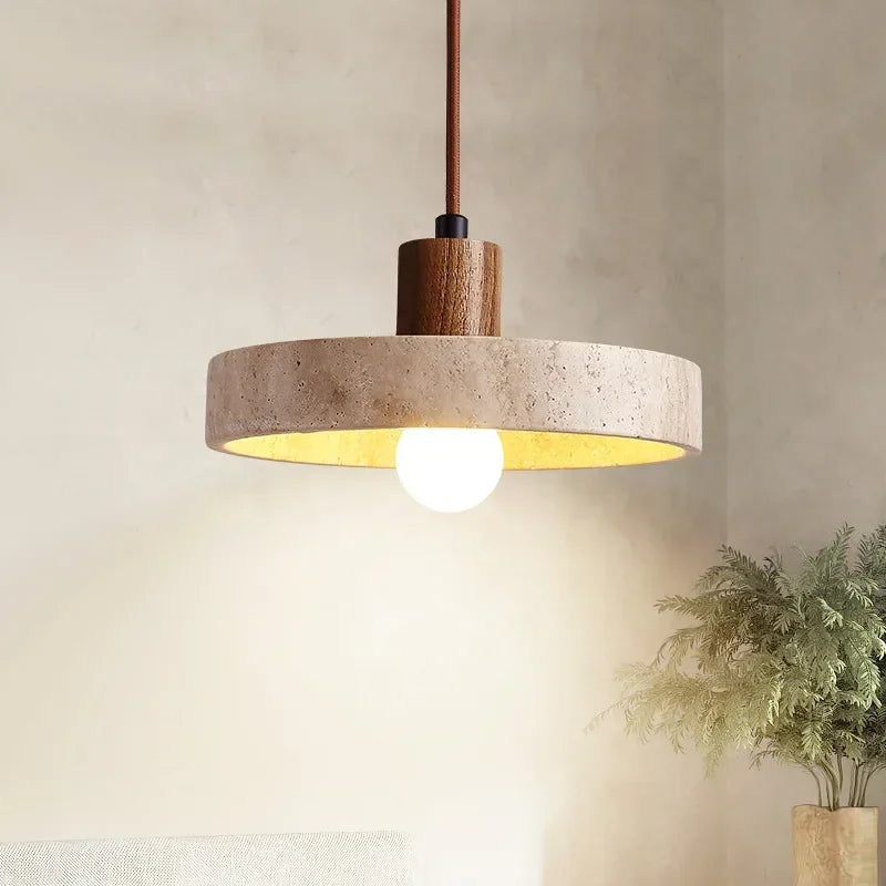 TerraLume Natural Stone Pendant Light With E27 LED