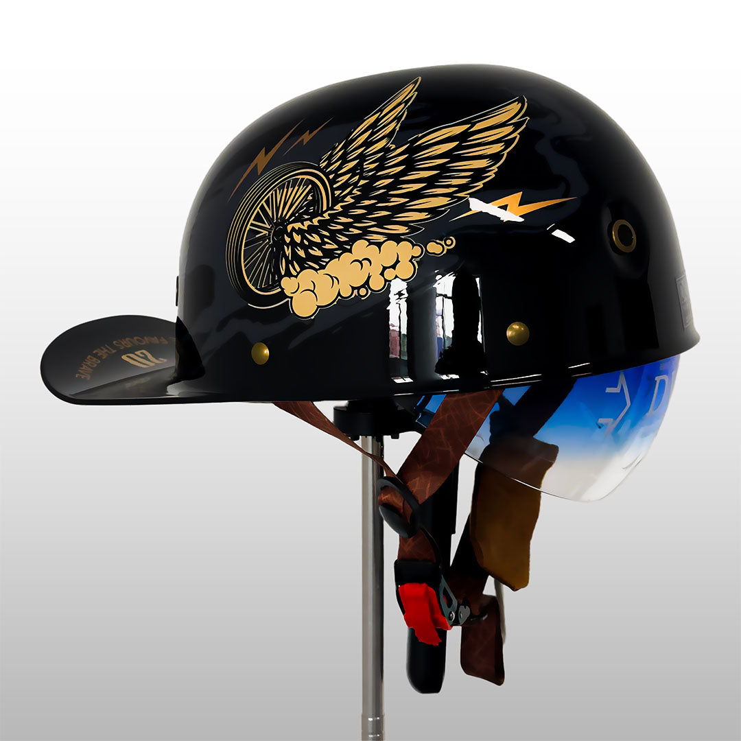 AstraCap Pro Baseball-Style Motorcycle Helmet DOT And ECE Certified