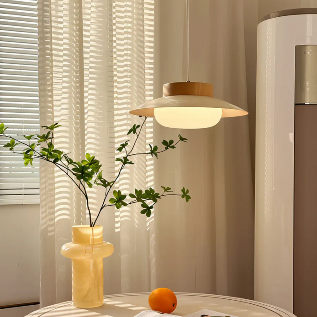 Aurelo Cream Scandinavian Pendant Light for Dining Table