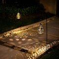 מנורת גן סולארית LyraLux מפלדת אל-חלד שחורה עם LED משקיעה עד עלות