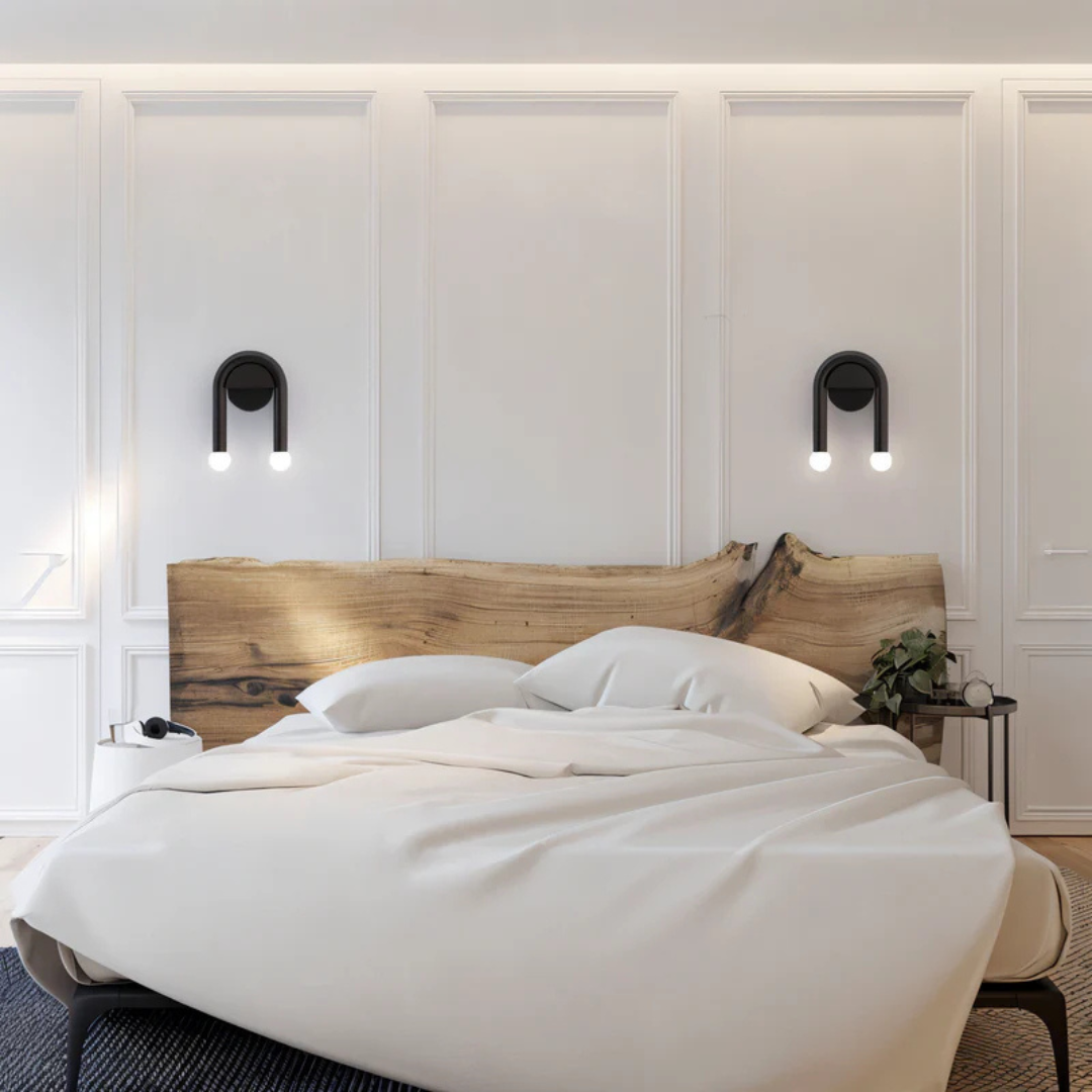 Lyra Arch LED Wall Light In Black Iron For Ambient Glow