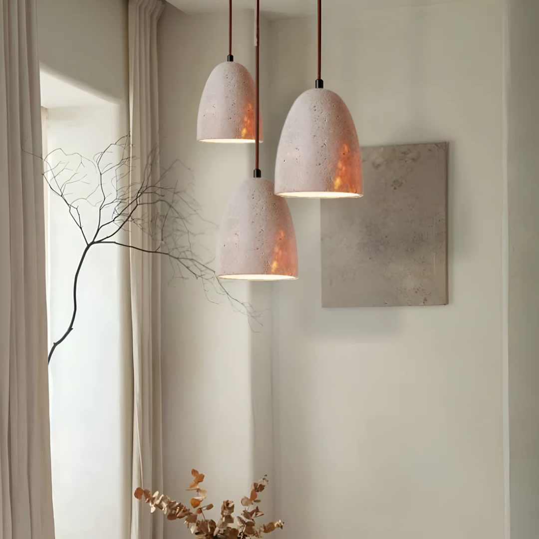 Averin Travertine Retro Pendant Light For Dining Areas