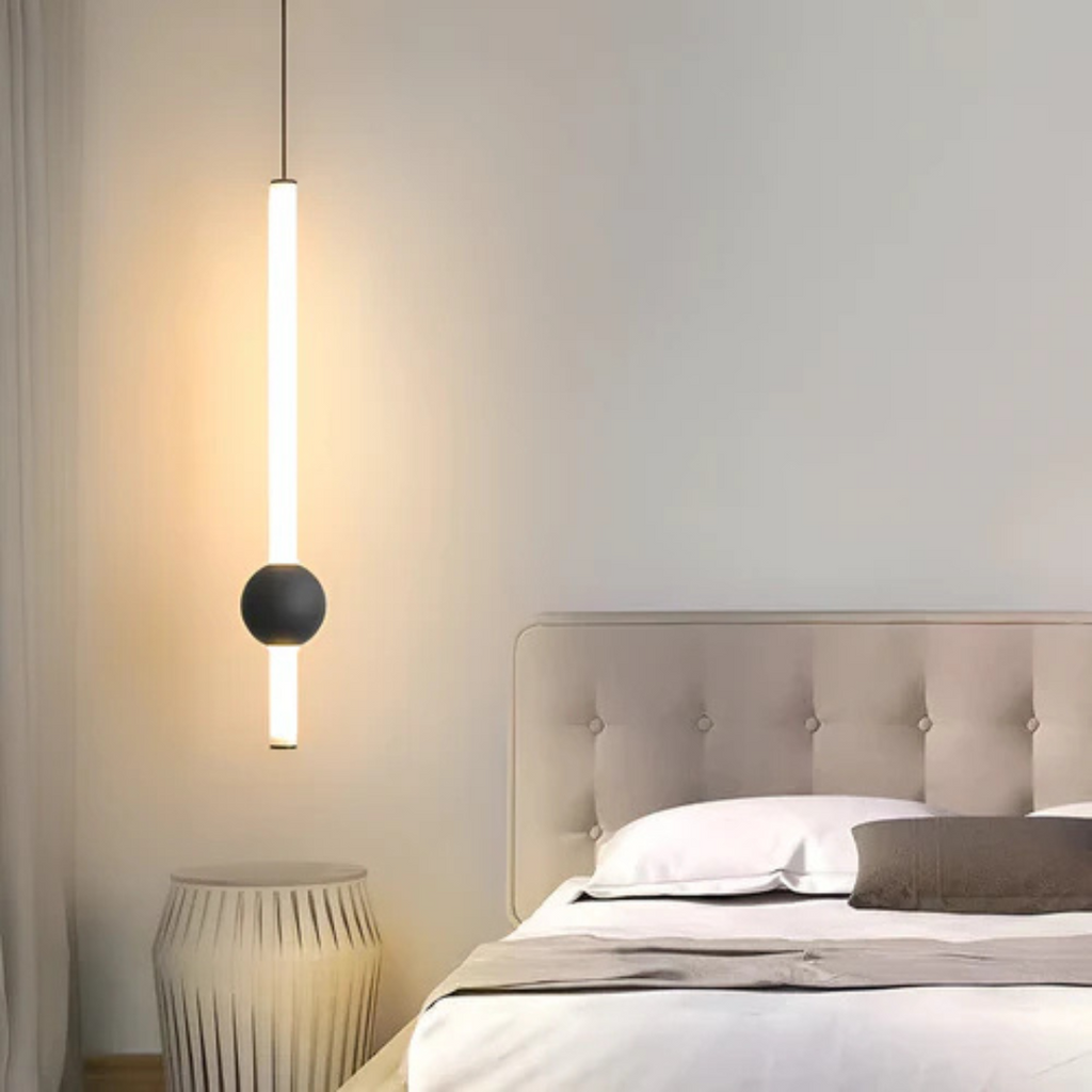 Kairova minimalistická válcová závěsná lampa do interiérů