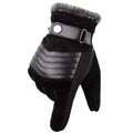 Guanti Invernali Touch Screen da Uomo con Calore, Comfort e Cinturino in Vera Pelle