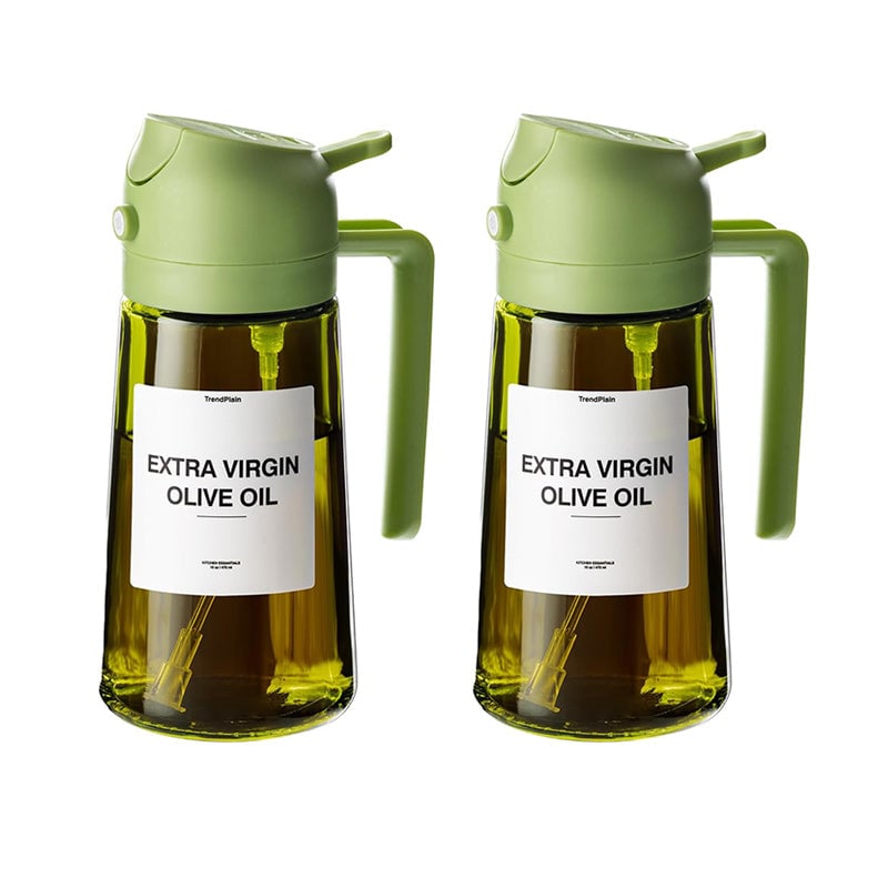 2-In-1 Glass Oil Sprayer And Dispenser For Kitchen Use