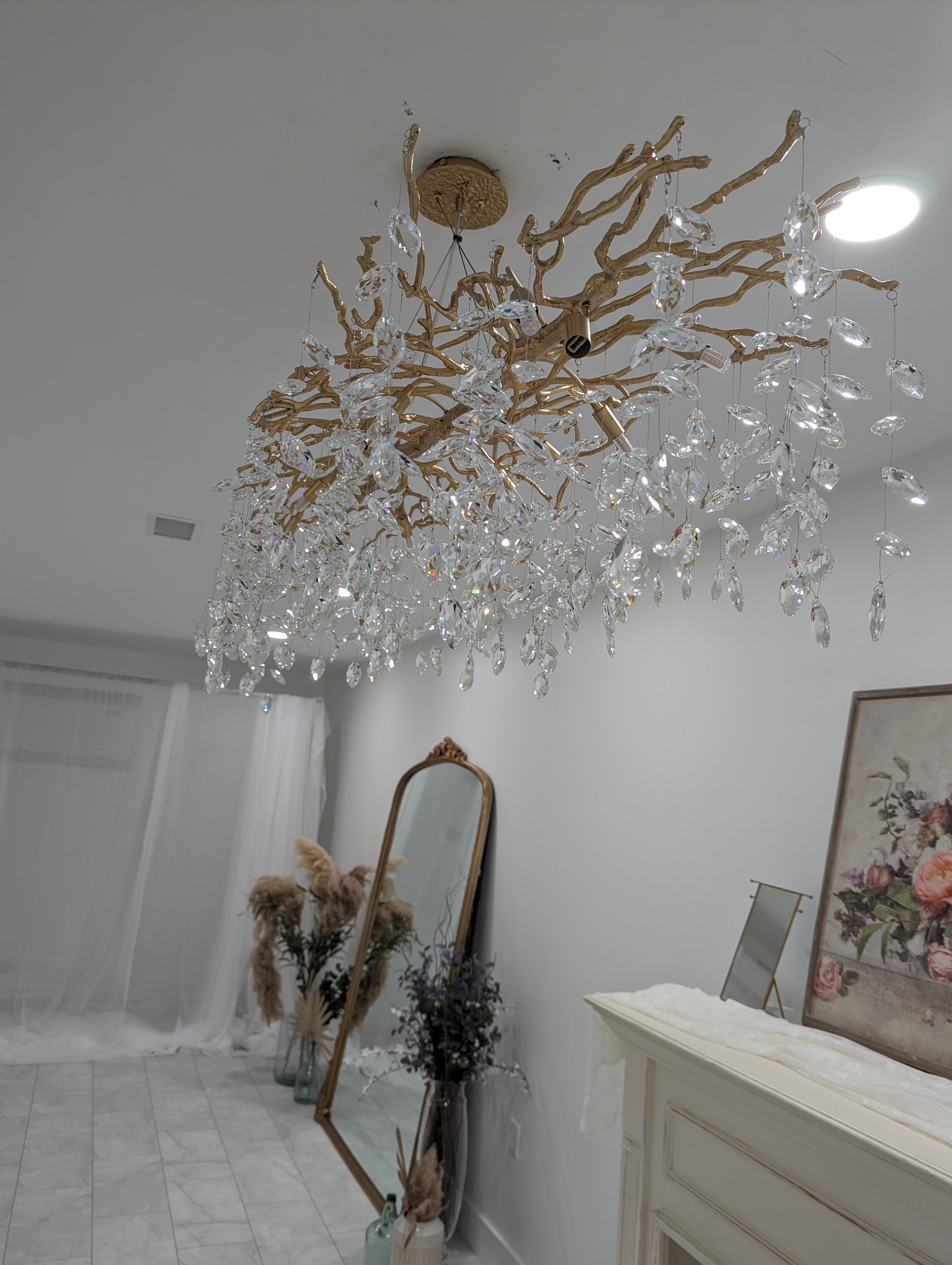 Lampadario a Bracci in Cristallo Stile Francese per Case Moderne