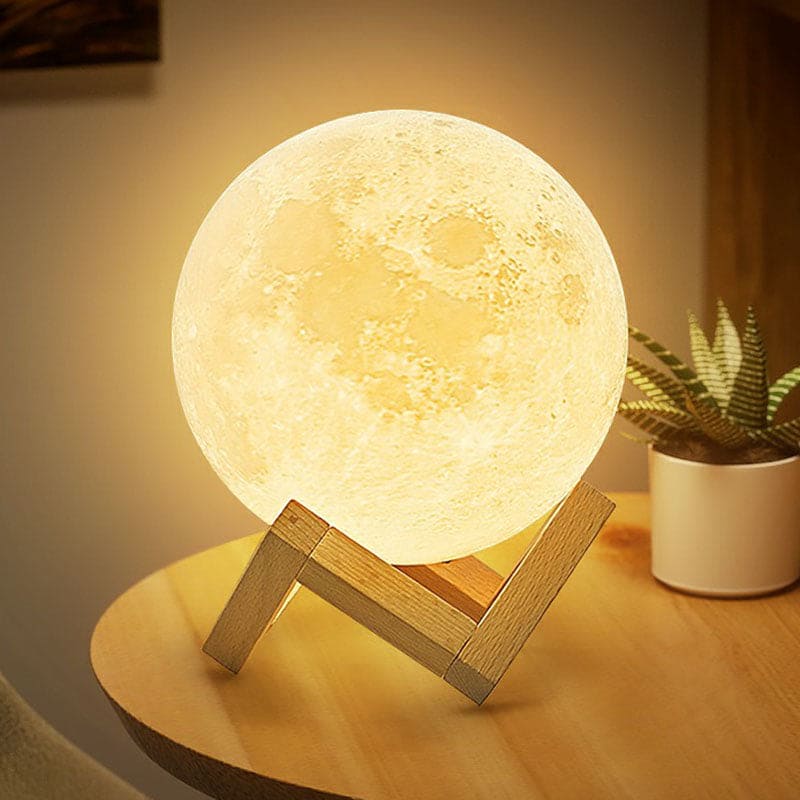 Selene Glow Hilal Ay LED Masa Lambası, Sıcak Yatak Başı Işıltısı İçin