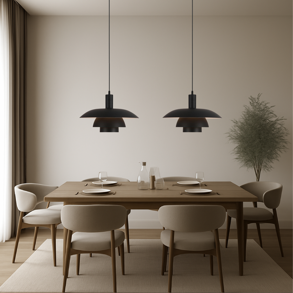 Nordis závěsná lampa dánského stylu do jídelny a obývacího pokoje