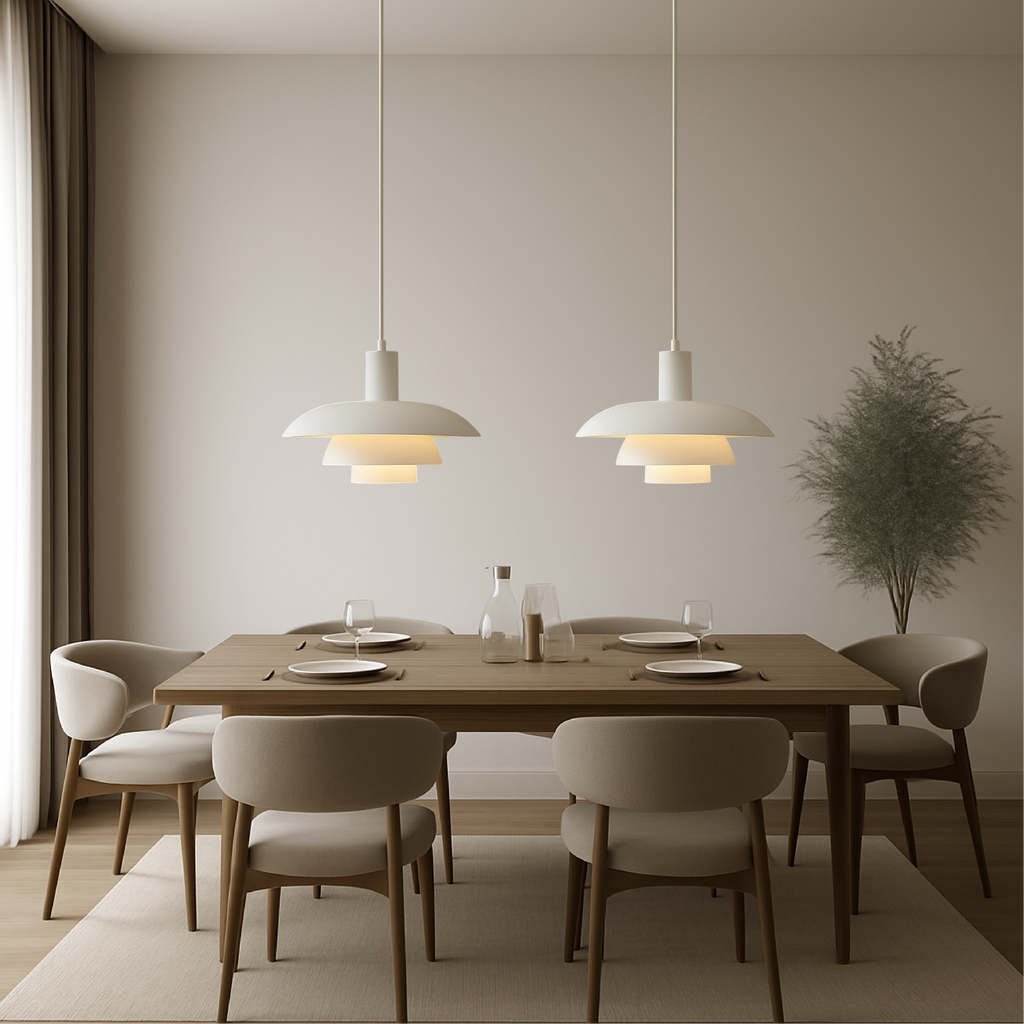 Nordis závěsná lampa dánského stylu do jídelny a obývacího pokoje