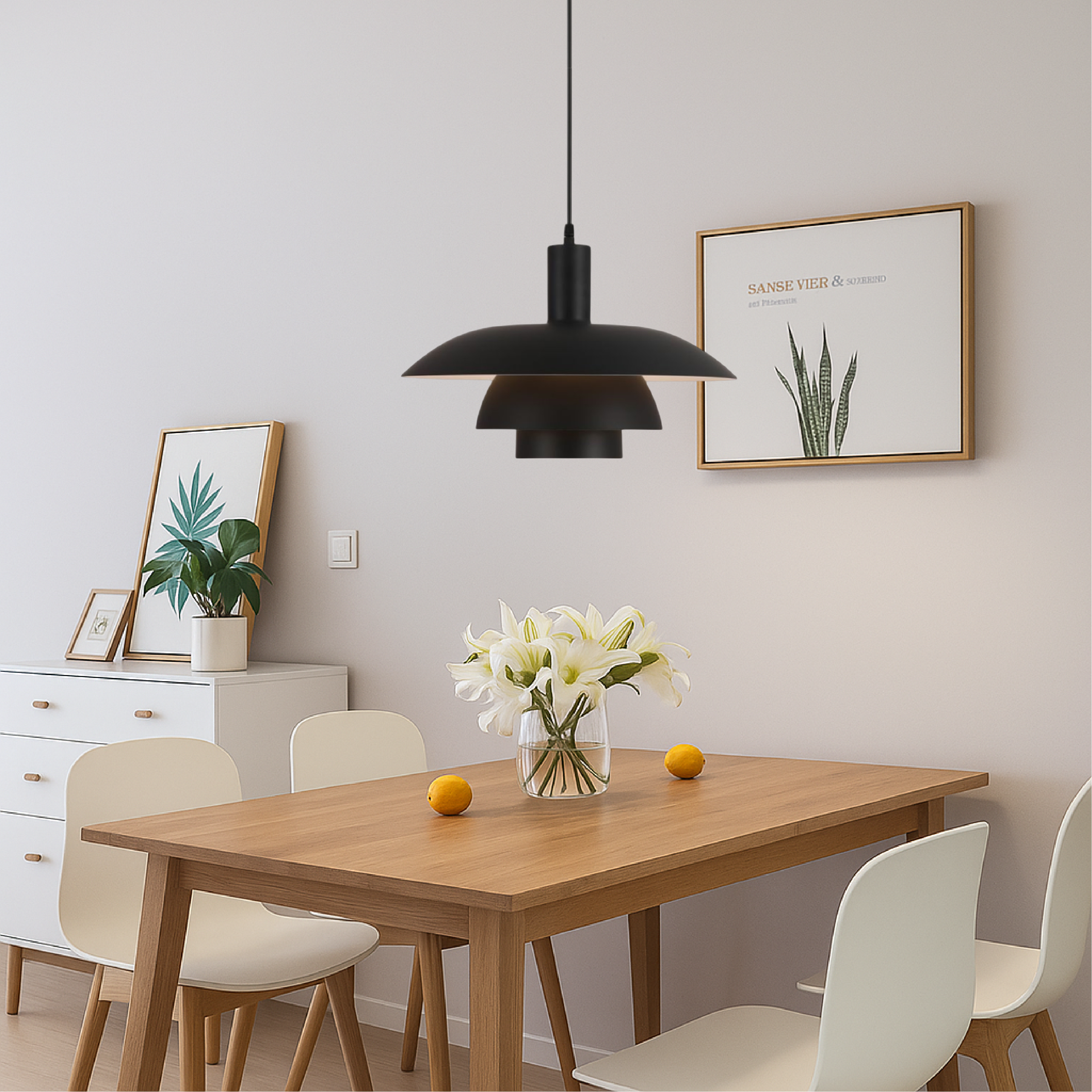 Nordis závěsná lampa dánského stylu do jídelny a obývacího pokoje