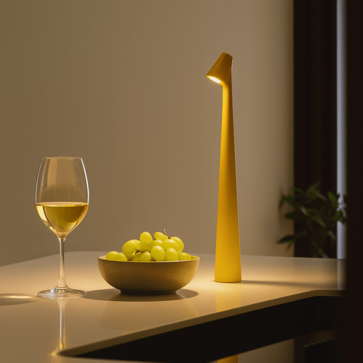 Candeeiro de Mesa Metálico Recarrregável Estiloso para Interior e Exterior