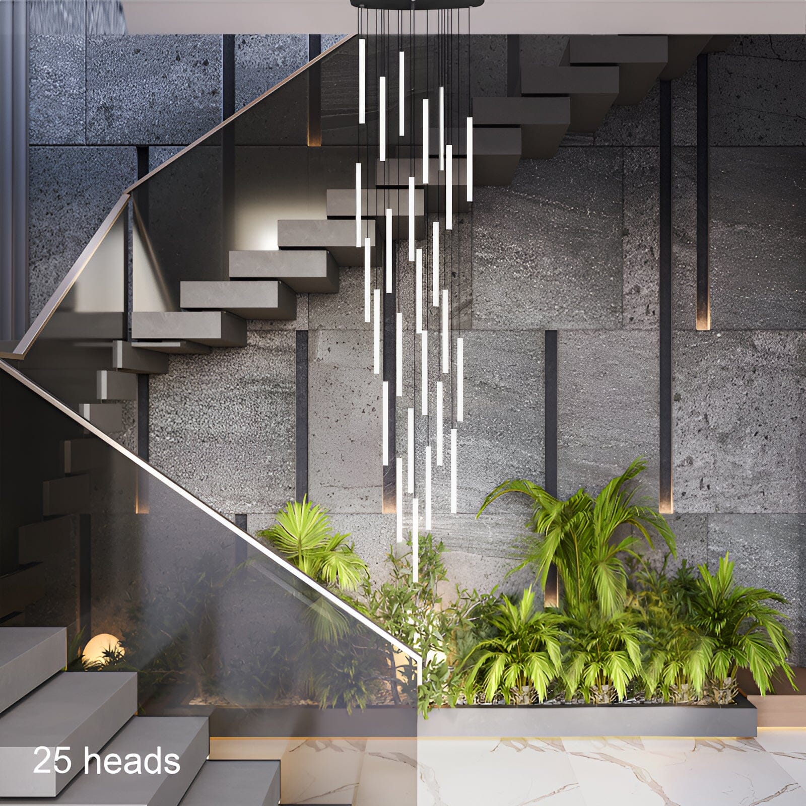 Lyra Staircase LED Chandelier for Modern Homes and Spaces