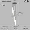 Lyra Staircase LED Chandelier for Modern Homes and Spaces
