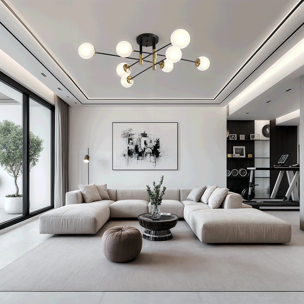 Lyra 8-Light Nordic Chandelier Handcrafted Modern Ceiling Fixture