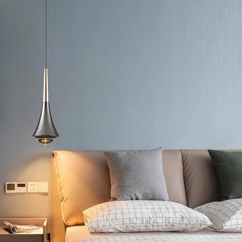 مصابيح معلقة فيساري على شكل قطرة ماء LED مع غطاء زجاجي شفاف