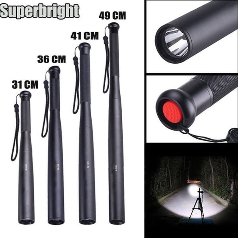 NovaBat Baseball Bat Shaped LED Flashlight Aluminum Alloy With 3 Modes For Emergency