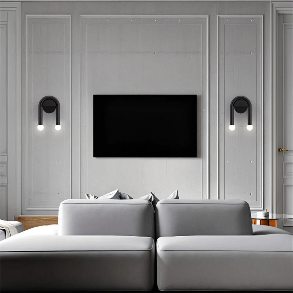 Lyra Arch LED Wall Light In Black Iron For Ambient Glow